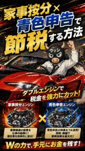家事按分×青色申告で節税する方法｜実践例