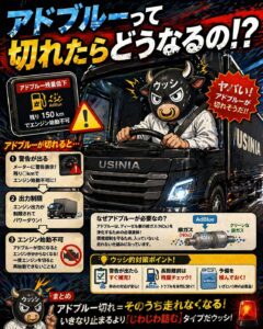 アドブルー残り1メモリ！走れる？切れたらどうなる？